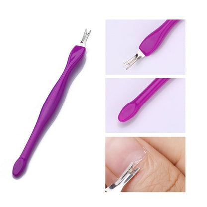 1pcs Double-ended Stainless Steel Cuticle Pusher Dead Skin Push