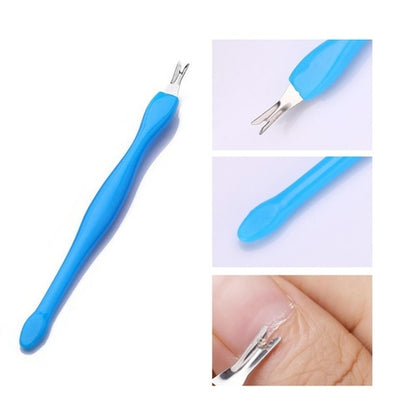 1pcs Double-ended Stainless Steel Cuticle Pusher Dead Skin Push