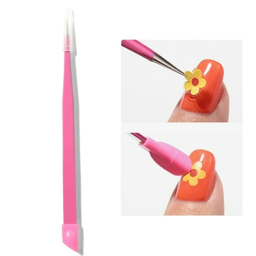 1pcs Double-ended Stainless Steel Cuticle Pusher Dead Skin Push