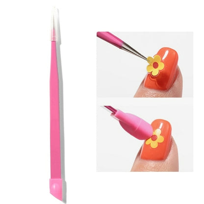 1pcs Double-ended Stainless Steel Cuticle Pusher Dead Skin Push