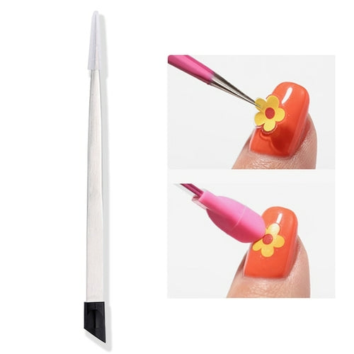 1pcs Double-ended Stainless Steel Cuticle Pusher Dead Skin Push