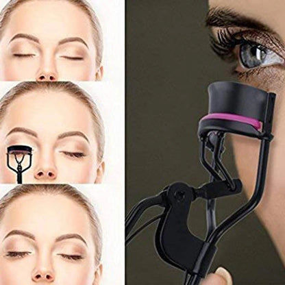 Eyelash Curler with 10Pcs Replacement Pads Women Professional Eyelashes Curling Tweezers Clips Lasting Eyes Makeup Beauty Tools