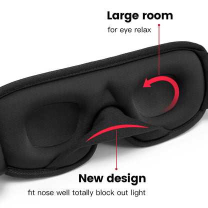 3d Sleeping Mask Block Out Light Soft Padded Sleep Mask For Eyes