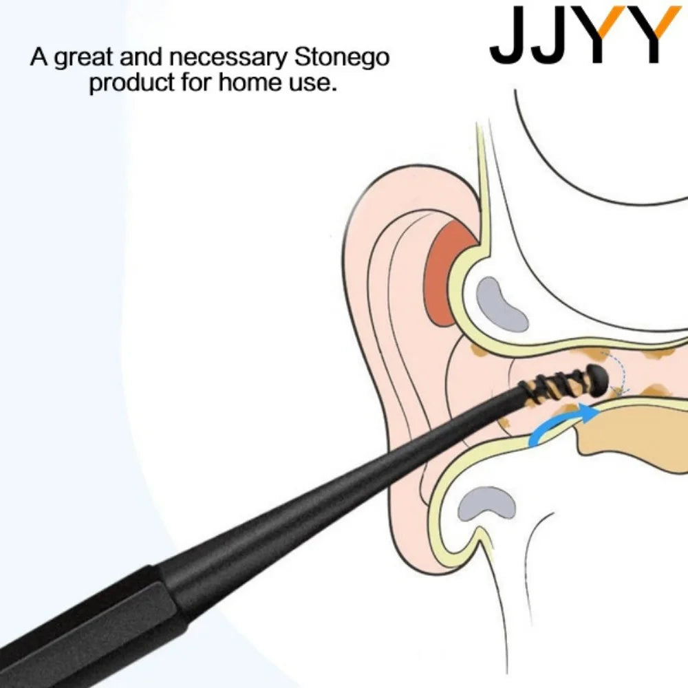 JJYY Soft Silicone Ear Pick Double-ended Earpick Ear Wax Curette