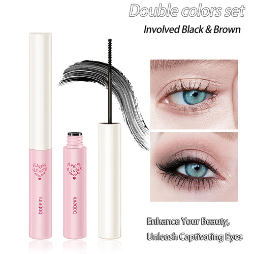 Silk Fiber Curling Mascara, Ultra-Fine Brush, Lengthening &