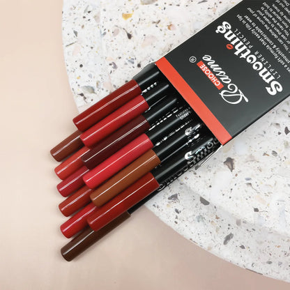 12 pcs Long-Lasting Lipstick Set with Professional Lip Liner Pencil