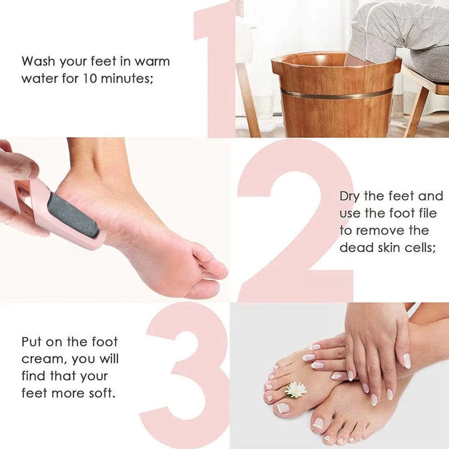 Rechargeable Electric Callus Remover Cordless Women Men Electronic