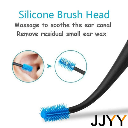 JJYY Soft Silicone Ear Pick Double-ended Earpick Ear Wax Curette