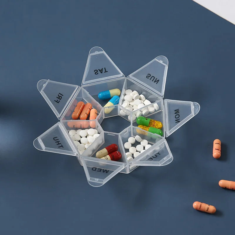 1Pcs Pill Case Plastic 7 Days Tablet Candy Box Portable Storage Tablet