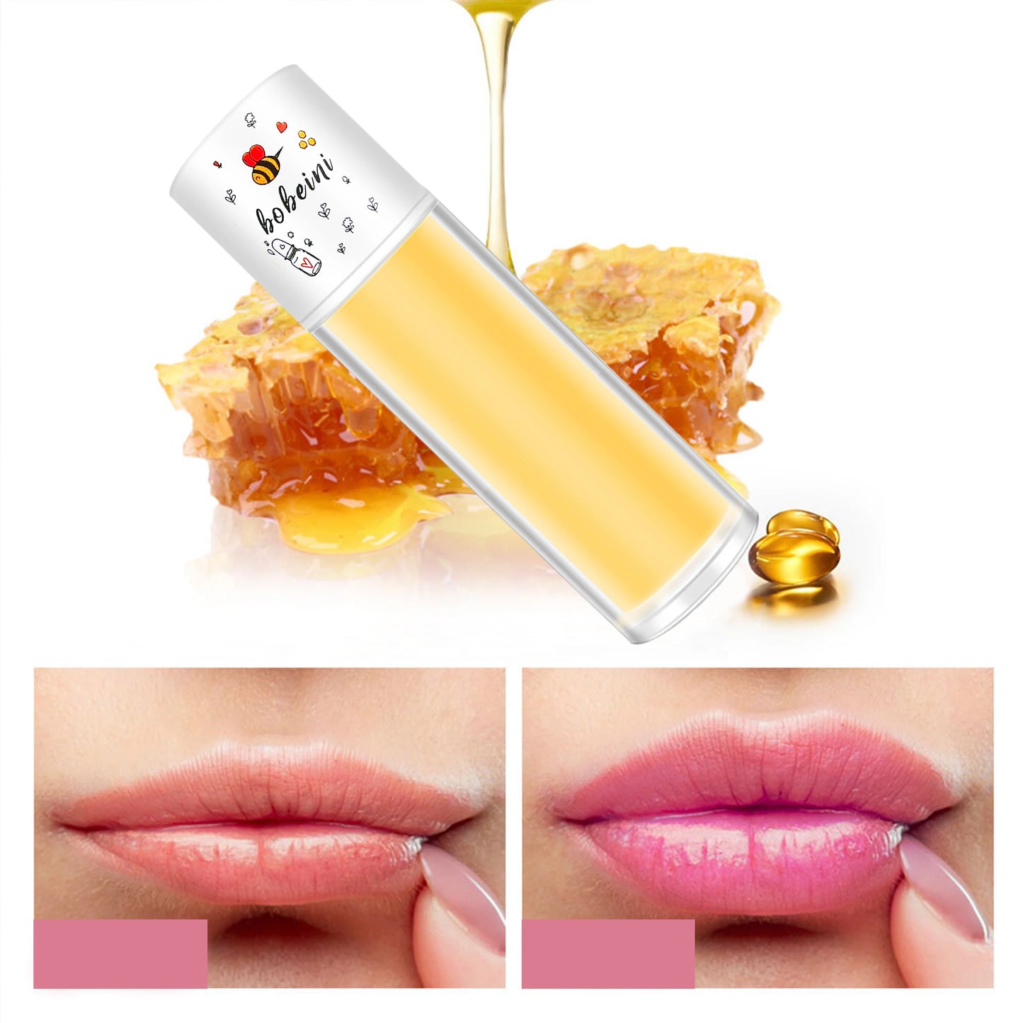 Bee Lip Oil Water-shine Glass Transparent Lip Honey Dry Repair Lip