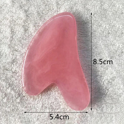 Natural Resin Jade Stone Gua Sha Gouache Scraper Massager for Face
