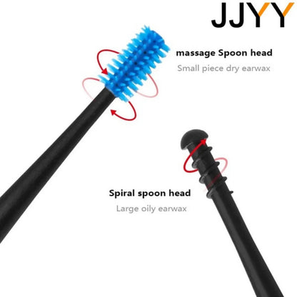 JJYY Soft Silicone Ear Pick Double-ended Earpick Ear Wax Curette