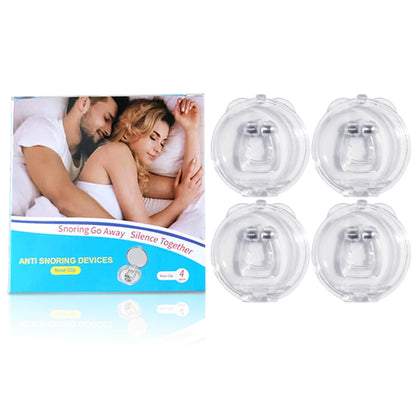 Anti Snore Stop Snoring Nose Clip Silicone Magnetic Sleep Tray