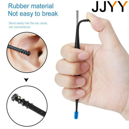 JJYY Soft Silicone Ear Pick Double-ended Earpick Ear Wax Curette