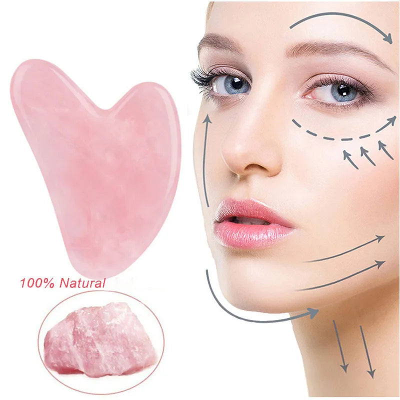 Natural Resin Jade Stone Gua Sha Gouache Scraper Massager for Face