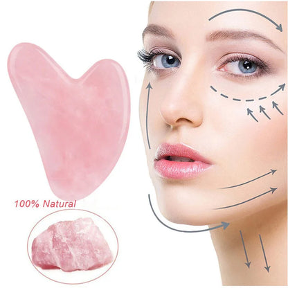 Natural Resin Jade Stone Gua Sha Gouache Scraper Massager for Face