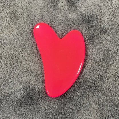 Gua Sha Massage Board for Face Rose Pink Guasha Plate Jade Face