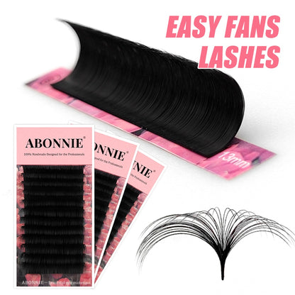 Abonnie Super Soft Blomming Lashes Easy Fan Eyelash Extensions Mega