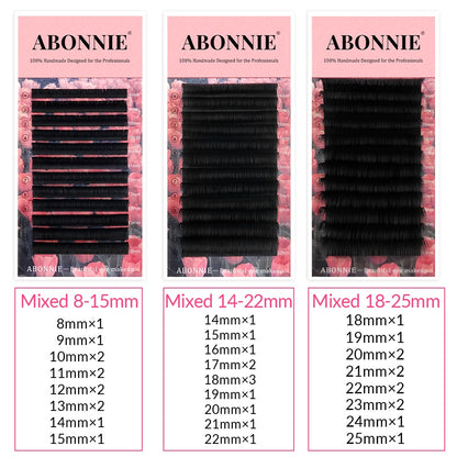 Abonnie Super Soft Blomming Lashes Easy Fan Eyelash Extensions Mega