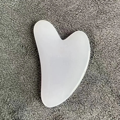 Gua Sha Massage Board for Face Rose Pink Guasha Plate Jade Face