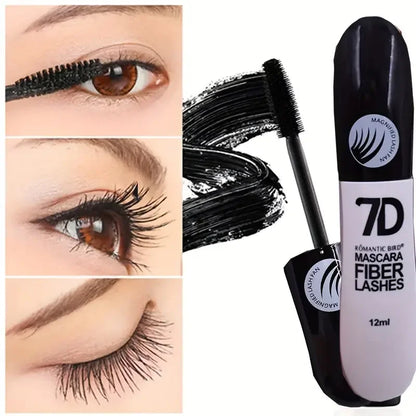 7D Fiber Mascara Set, Waterproof, Durable, Curling Mascara,