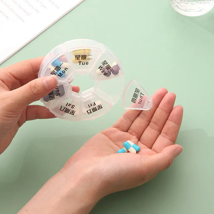1Pcs Pill Case Plastic 7 Days Tablet Candy Box Portable Storage Tablet