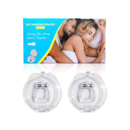 Anti Snore Stop Snoring Nose Clip Silicone Magnetic Sleep Tray
