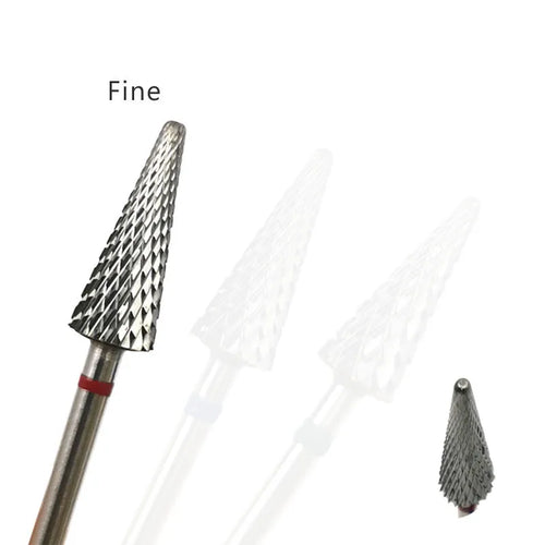 HYTOOS Cone Shape Nail Drill Bit Carbide 3/32" Milling Cutter For