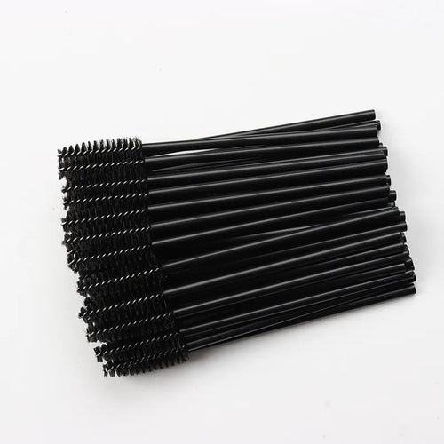 50Pcs Makeup brushes Disposable Crystal Eyebrow brush Diamond Handle