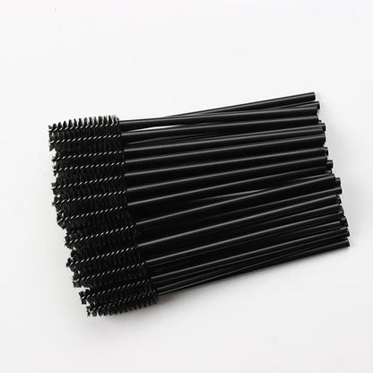50Pcs Makeup brushes Disposable Crystal Eyebrow brush Diamond Handle