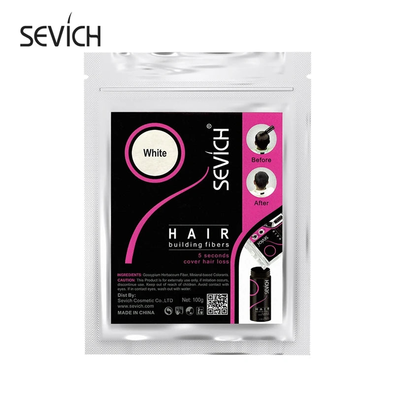 Sevich 100g Hair Fibers 10 Color Keratin Hair Building Fiber Powder Instant Hair Growth Fiber Refill 50g Hair Care Product