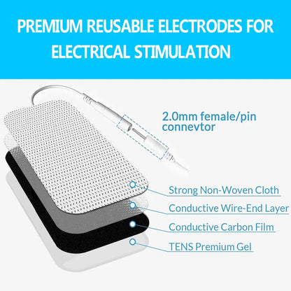 Physiotherapy Tens Electrode Pads Conductive Gel Therapeutic Pulse