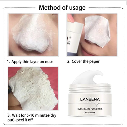 LANBENA Style  Blackhead Remover Nose Mask Pore Strip Korean