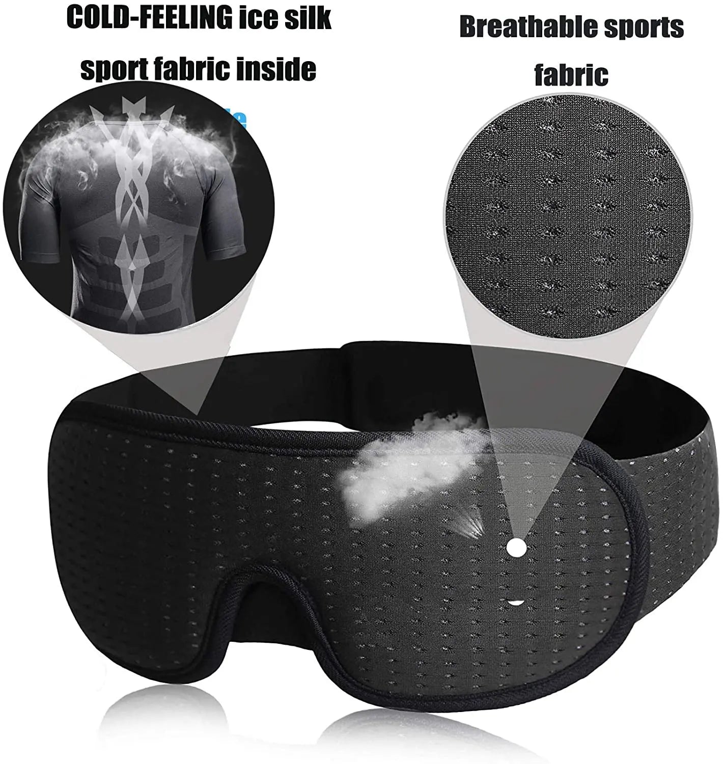 3D Mask for Sleep Eye Mask Lights Blockout Soft Padded Sleeping Fabric