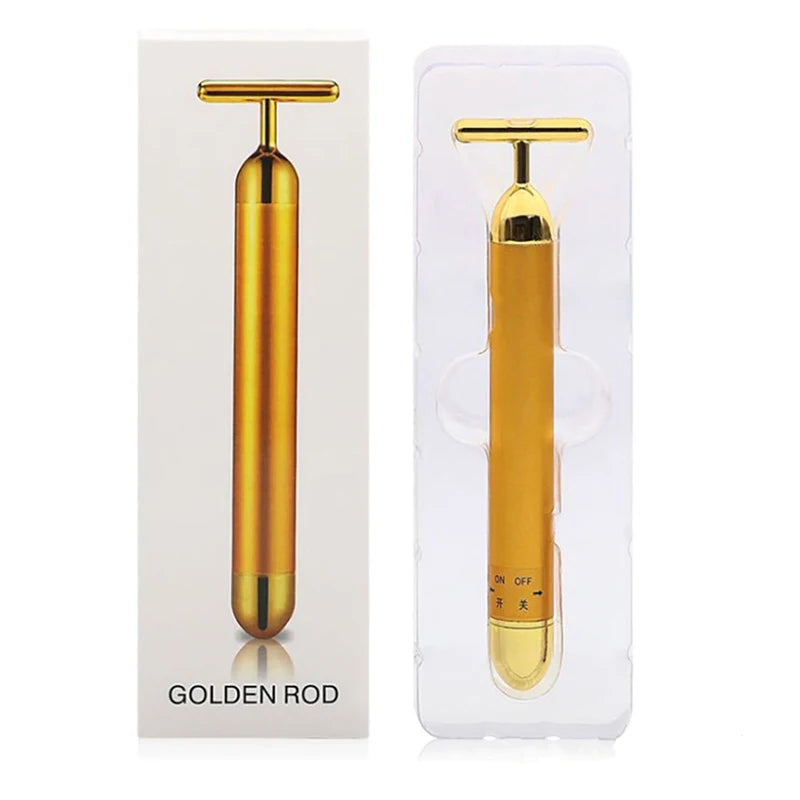 Energy 24K Gold T Beauty Bar Facial Roller Massager