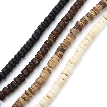 100-300pcs/string 5mm Round Natural Wood Spacer Beads, Wooden Prayer Beads for DIY Necklaces Bracelets, Jewelry Making Supplies