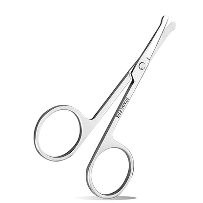 Stainless Steel Round Safety Scissors Eyebrow Makeup Scissor Beauty