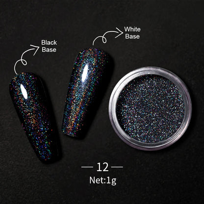 Nail Mirror Glitter Powder Metallic Colorful Dust Metal Effect