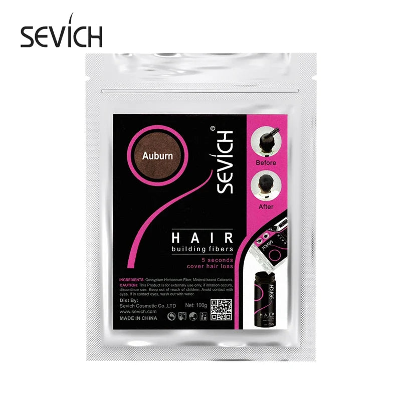 Sevich 100g Hair Fibers 10 Color Keratin Hair Building Fiber Powder Instant Hair Growth Fiber Refill 50g Hair Care Product