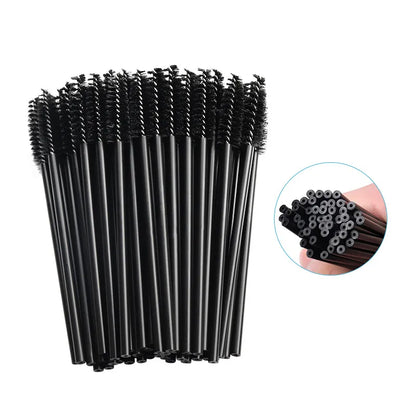 50Pcs Makeup brushes Disposable Crystal Eyebrow brush Diamond Handle