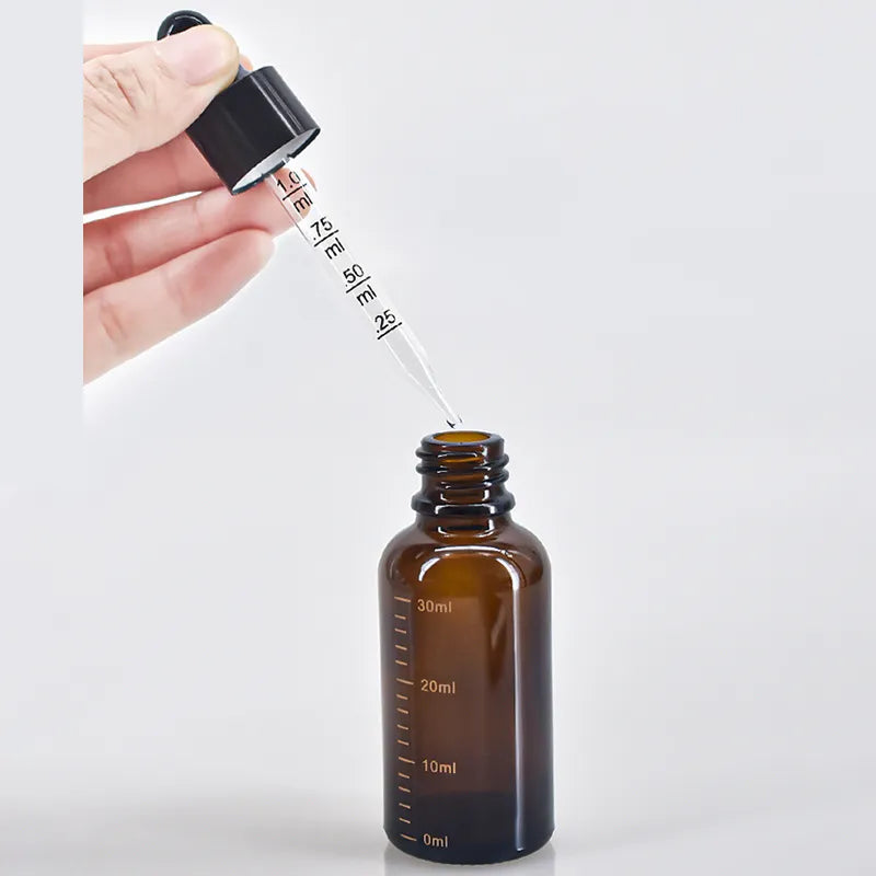 Dropper Bottles with Scale 5ml-100ml Reagent Eye Drop Amber Glass