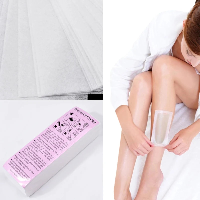 100pcs Removal Nonwoven Body Cloth Hair Remove Wax Paper Rolls High
