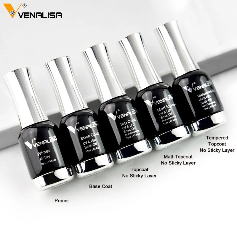12ml Venalisa TPO FREE Tempered Top Coat Nowipe Long Lasting Top Coat