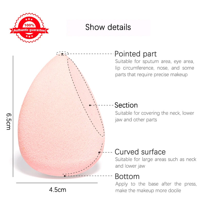 20/5/1pcs Makeup Sponge Concealer Smooth Cosmetic Powder Puff Cut