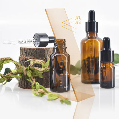 Dropper Bottles with Scale 5ml-100ml Reagent Eye Drop Amber Glass