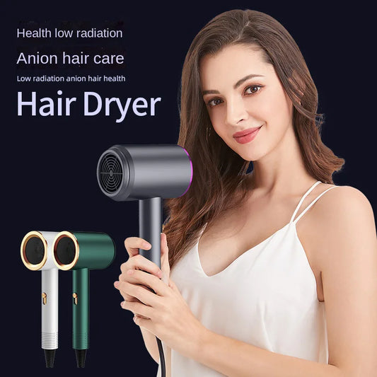 Household Portable High-Power 1200W Pro Hair Dryer: Blue Light Technology, Strong Wind Salon Dryer with Hot & Cold Air, Negative Ionic Feature