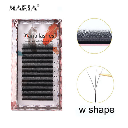 MARIA 3D W Shaped Soft Lash Extension Supplies 0.07 Brown Eyelashes