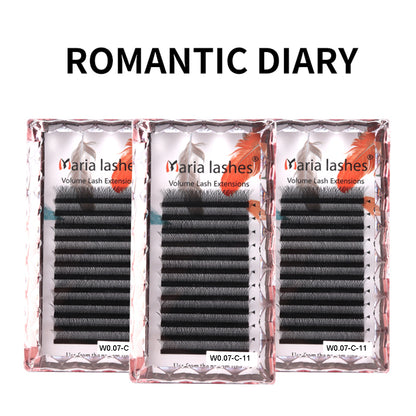 MARIA 3D W Shaped Soft Lash Extension Supplies 0.07 Brown Eyelashes