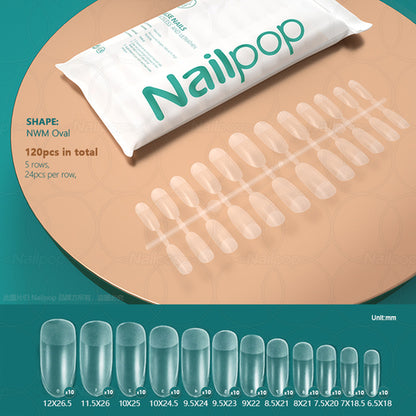 Nailpop 120pcs False Nails Acrylic Press On Nails Coffin Artificial