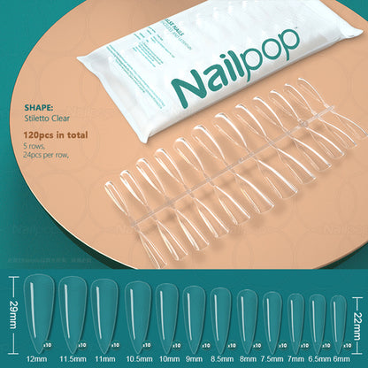 Nailpop 120pcs False Nails Acrylic Press On Nails Coffin Artificial